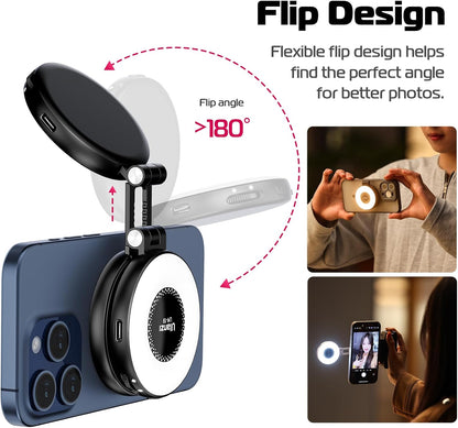 Ulanzi LM-19 Rechargeable Clip-On Selfie Ring Light – 5-in-1 Portable LED for Phones, TikTok & Video Calls