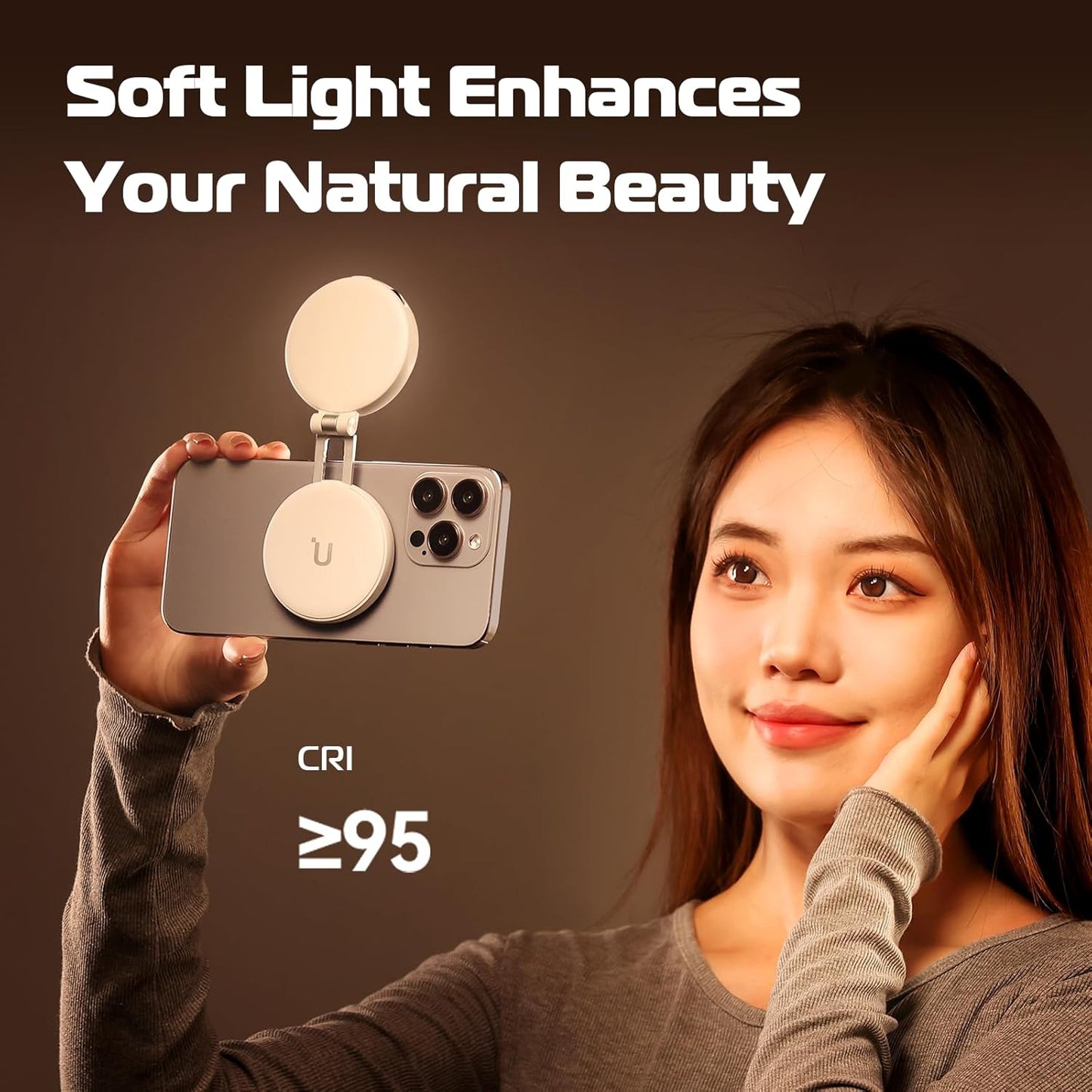 Ulanzi LM-19 Rechargeable Clip-On Selfie Ring Light – 5-in-1 Portable LED for Phones, TikTok & Video Calls